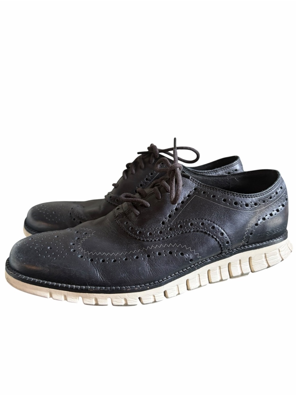 Cole Haan Zerogrand black Leather wing tip oxford